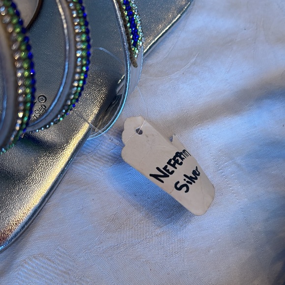 Patrizia Nefertiti -SL silver wrap around flats - Picture 8 of 10